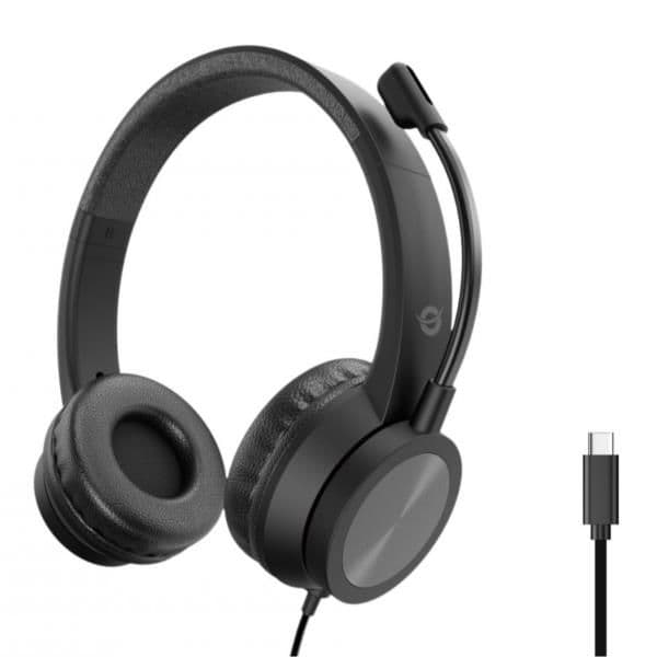 CUFFIA STEREO USB-C con Microfono Riduzione rumorosità e Controllo remoto