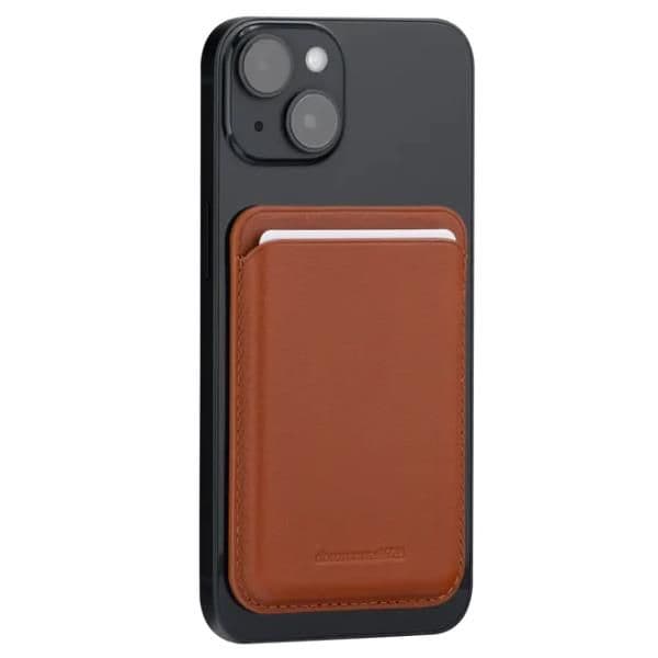 Leather wallet with MagSafe - Tan