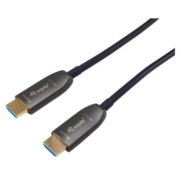 EQUIP - CAVO HDMI 2.1 OTTICO attivo blindato, 8K/60Hz, 4K/120Hz, 48Gbps - 100m