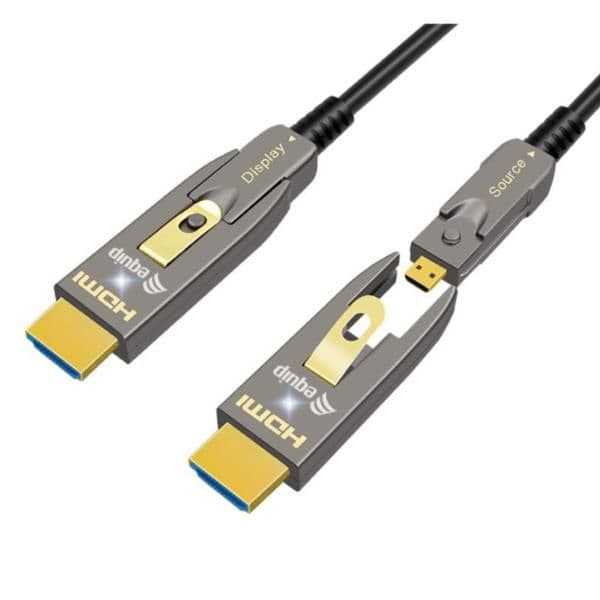 EQUIP - Cavo ottico attivo HDMI 2.0 staccabile tipo D + A, 4K/60Hz - 10m