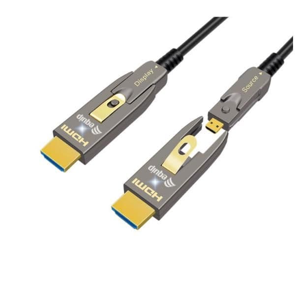 EQUIP - Cavo Ottico Attivo HDMI 2.1 Staccabile Tipo D + A, 8K/60Hz - 30m