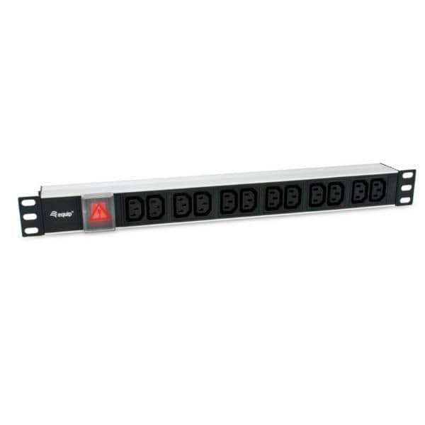 EQUIP - MULTIPRESA 12-BAY IEC 60320 C13, 19" 1U, Alluminio