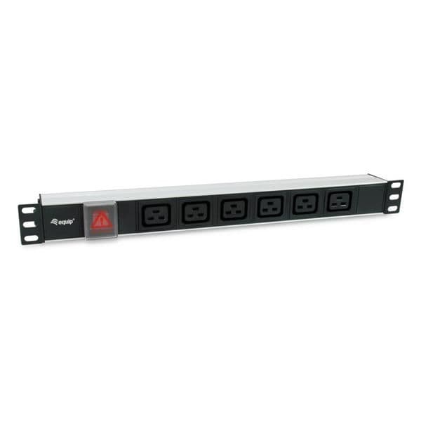 EQUIP - MULTIPRESA 6-BAY IEC-C19, 1U, interruttore on/off