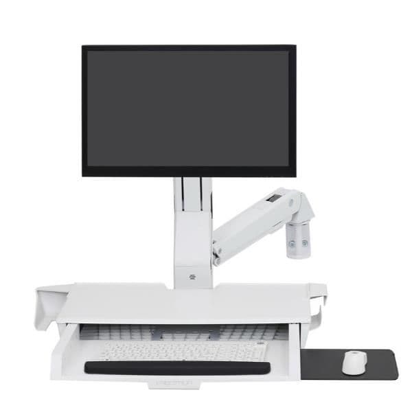 BRACCIO SIT-STAND COMBO STYLEVIEW® CON SUPERFICIE DI LAVORO (BIANCO)