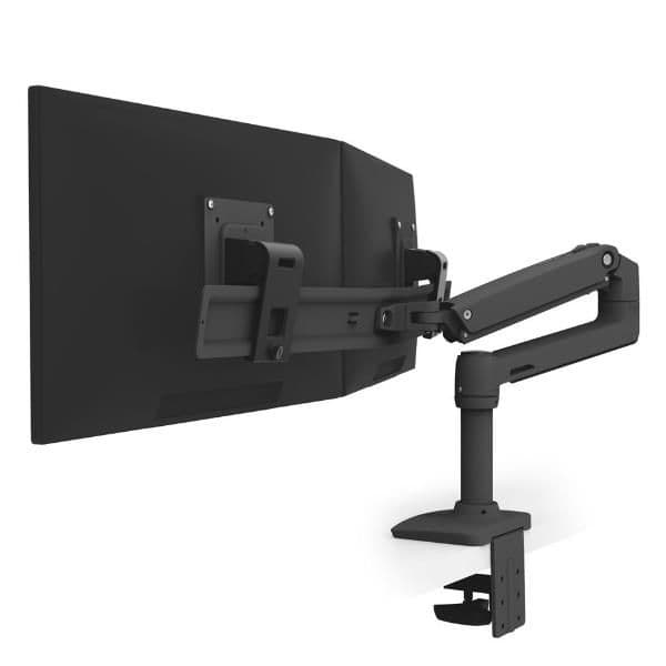 BRACCIO PER DOPPIO MONITOR DA SCRIVANIA LX DUAL DIRECT (NERO)
