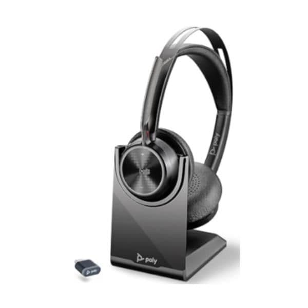 Cuffie HP Poly Voyager Focus 2 MS USB-C+USB-C/A Adapter+Charging Stand