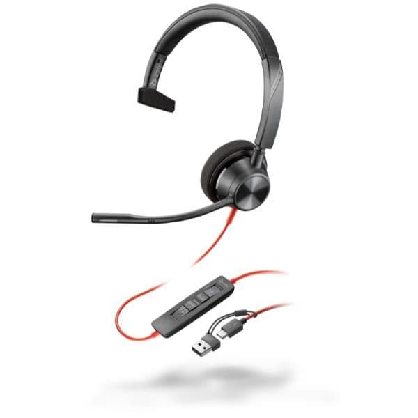 Cuffie HP Poly Blackwire 3310 USB-C/A MS