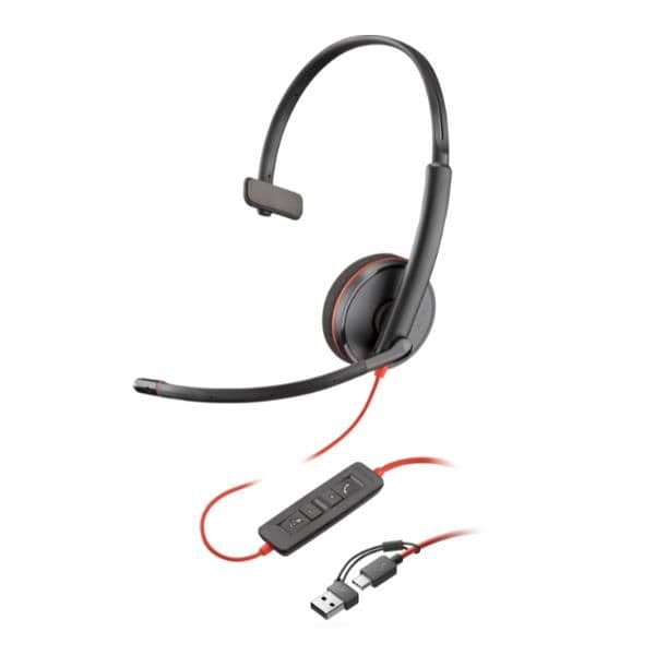 Cuffie HP Poly Blackwire 3210 USB-C/A