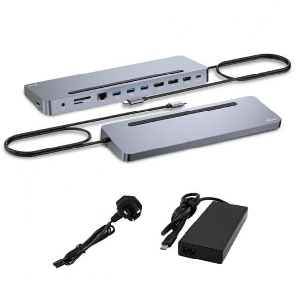 i-tec USB-C Metal Ergonomic 3x 4K Display Docking Station + Power Delivery 100 W