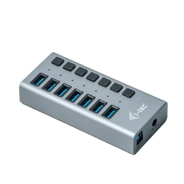 HUB USB-A 3.0 a 7 porte USB 3.0 - 10 W per porta + Alimentatore 36 W