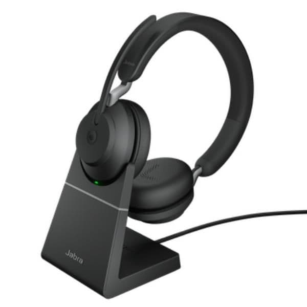 JABRA EVOLVE2 65 MS STEREO NEROcon base di ricarica