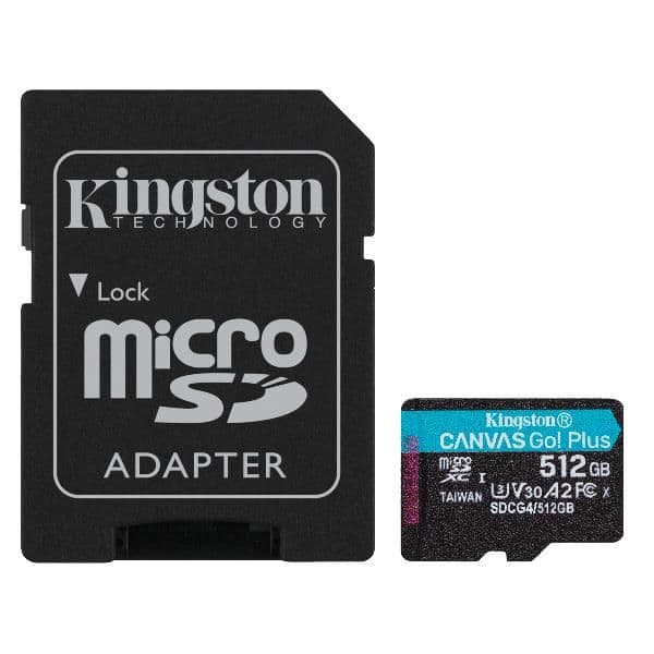 MicroSD Canvas Go! Plus 512GB con adattatore