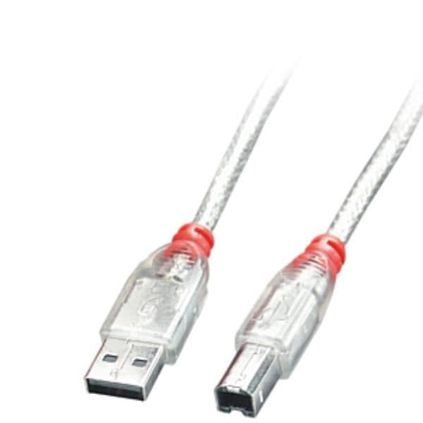 Cavo USB 2.0 Tipo A a B Trasparente, 5m