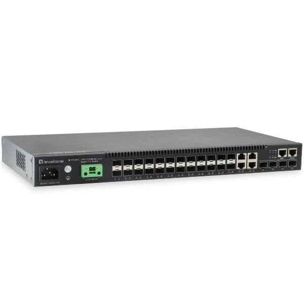 LEVELONE GTL-2872 - SWITCH 28-PORTE GIGABIT L3 LITE MANAGED, 4x 10GBe SFP+ & 4x Gigabit SFP/RJ45 COM