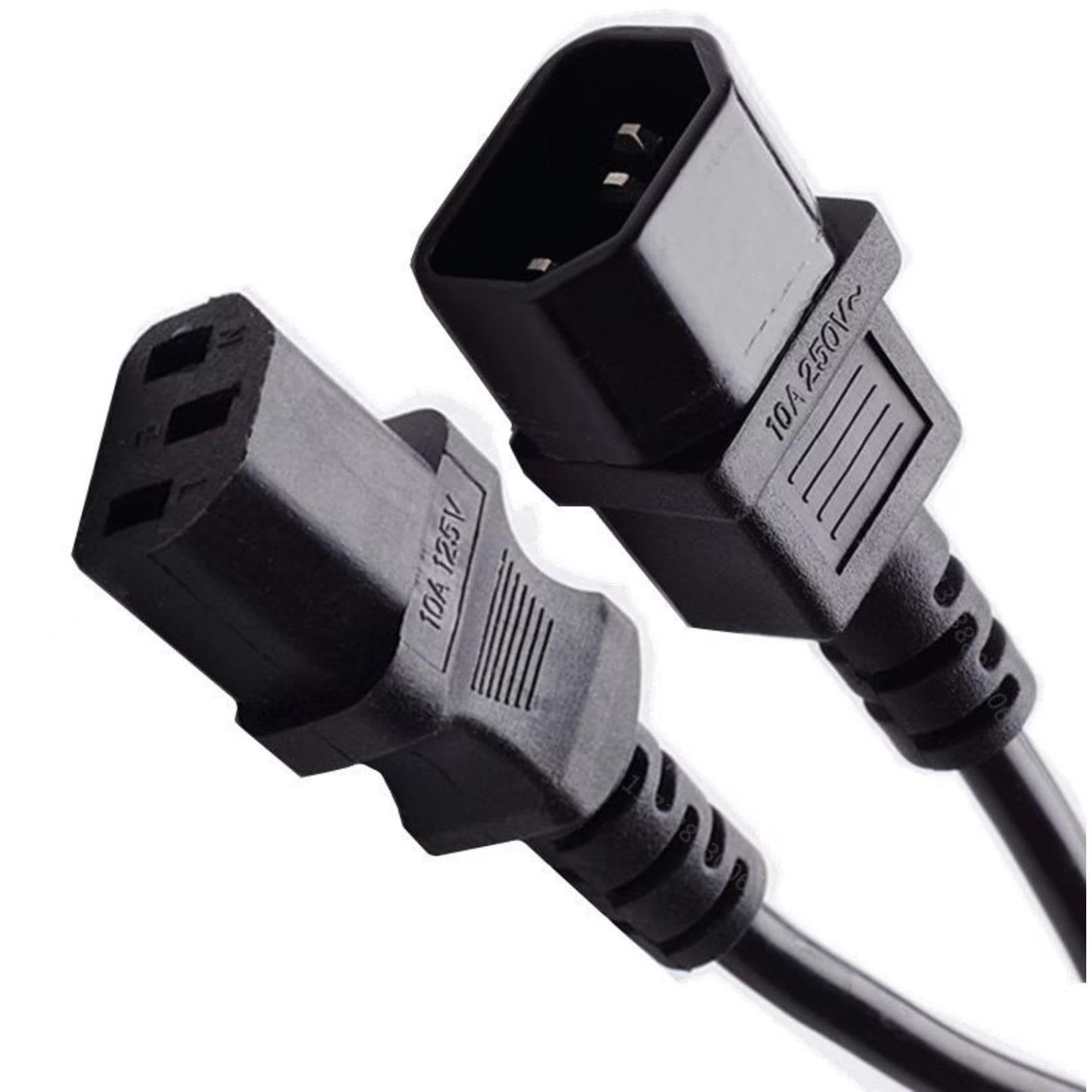 NILOX TECH - Prolunga alimentazione con connettore IEC C13 10A a connettore presa 10A 2P T, maschio a femmina, lunghezza cavo 2 metri