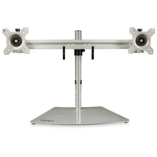 Supporto per due monitor - Orizzontale - Argento