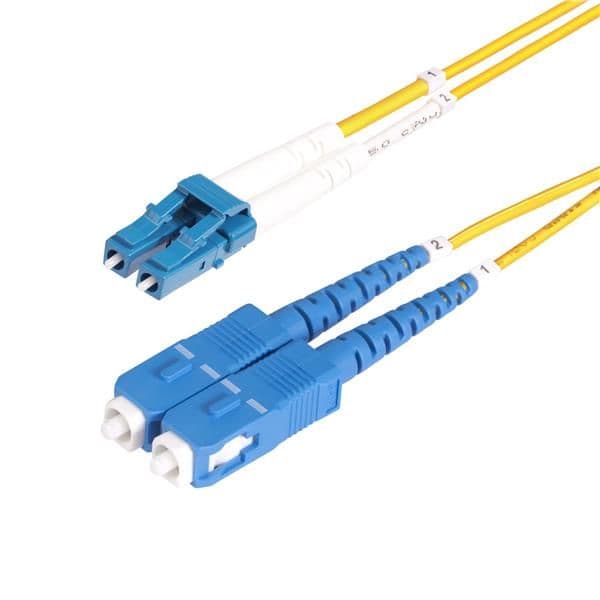 Cavo in fibra ottica duplex monomodale OS2 da LC a SC (UPC) da 20 m