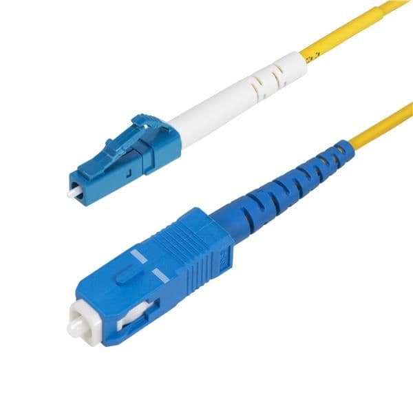 Cavo in fibra ottica simplex monomodale OS2 da LC a SC (UPC) da 10 m, 9/125µm, 40G/100G, Insensibile alla piegatura, Bassa perdita di inserzione, Cavo patch in fibra LSZH