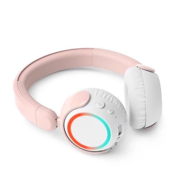 CUFFIA ON-EAR WIRELESS PER BAMBINI BLUETOOTH MICROFONO - ROSA