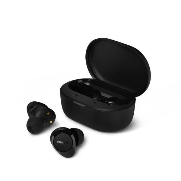 AURICOLARI TRUE WIRELESS BLUETOOTH MICROFONO IPX4 CUSTODIA RICARICABILE - NERO