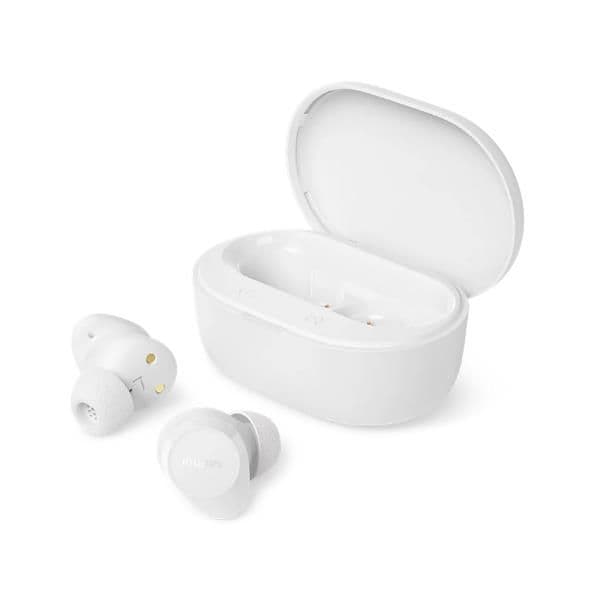 AURICOLARI TRUE WIRELESS BLUETOOTH MICROFONO IPX4 CUSTODIA RICARICABILE - BIANCO