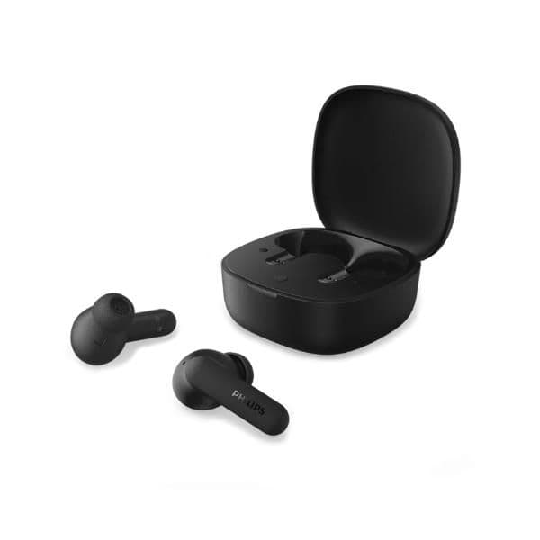 AURICOLARI PICCOLI TRUE WIRELESS BLUETOOTH MICROFONO CANCELLAZIONE DEL RUMORE IPX4 CUSTODIA RICARICABILE TASCABILE - NERO