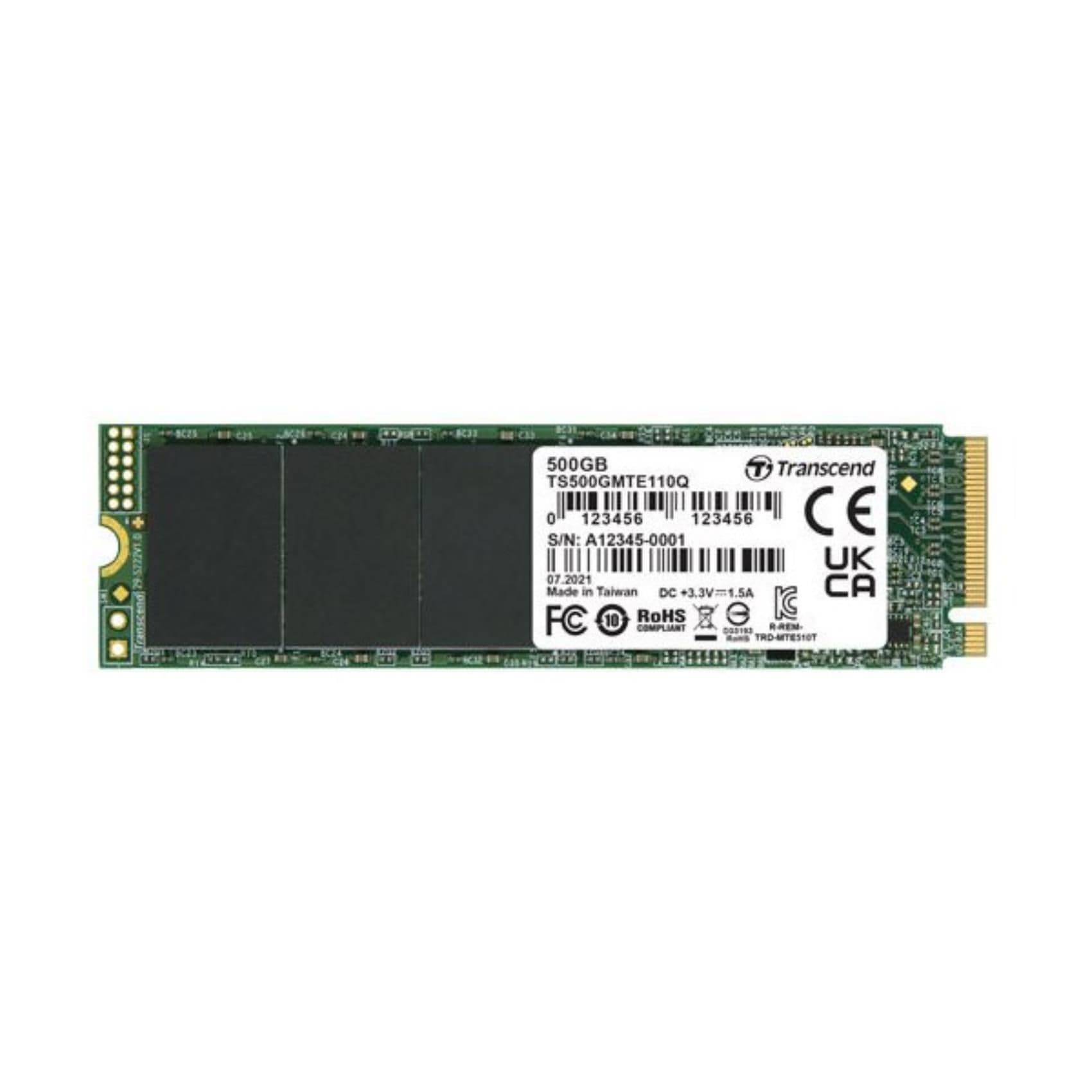 TS500GMTE110Q - SSD M.2 2280 da 500GB, PCIe Gen3x4, NVMe, QLC, senza DRAM