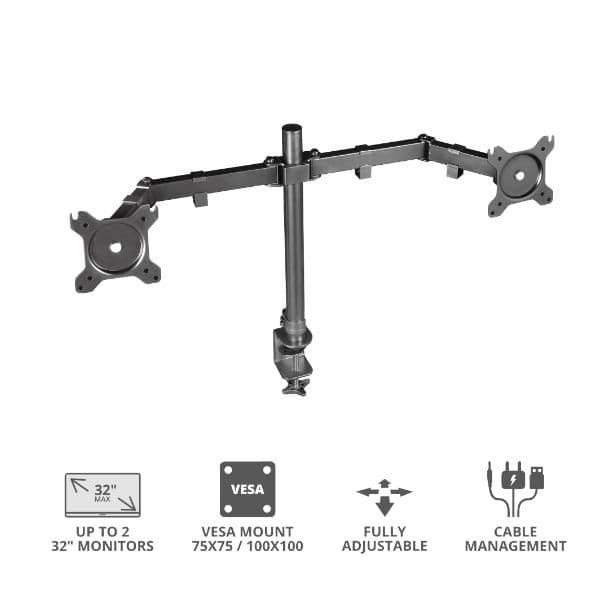 SUPPORTO PER 2 MONITOR FINO A 32" - TRUST GXT1120 MARA