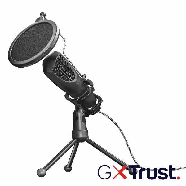 MICROFONO GAMING CABLATO USB 1,5M SUPPORTO TREPPIEDE - TRUST GXT232 MANTIS - NERO