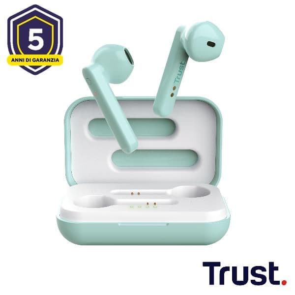 AURICOLARI BLUETOOTH - TRUST PRIMO TOUCH VERDE
