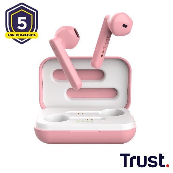 AURICOLARI BLUETOOTH - TRUST PRIMO TOUCH ROSA