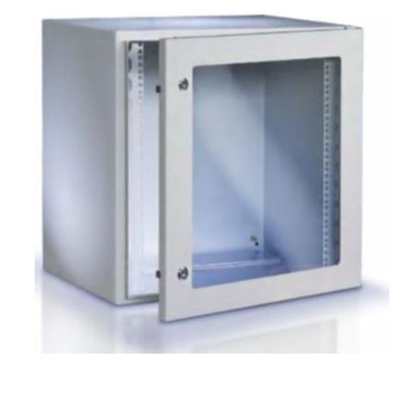 F1410 - Armadio IP65 a parete con porta in vetro - 10U - 500x600x400