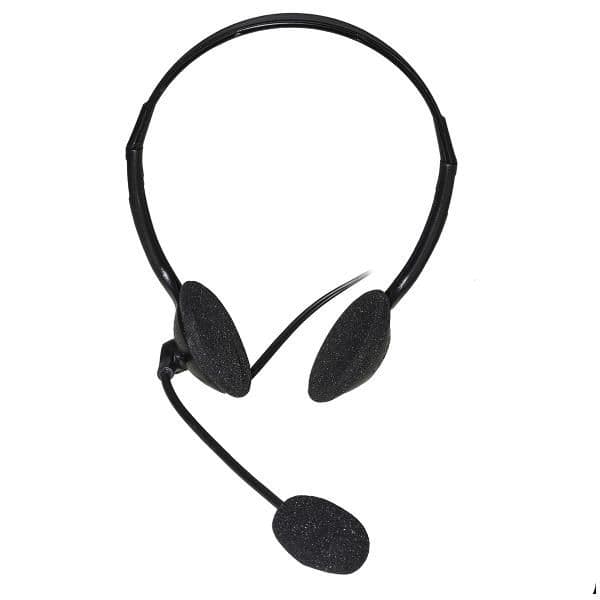 CUFFIA CON MICROFONO ORIENTABILE CON CONNETTORE USB