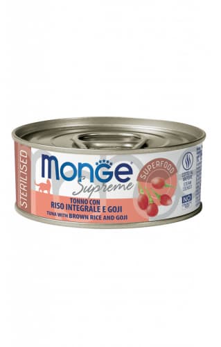 Monge Supreme Tonno con Riso Integrale e Goji - Sterilised 80 gr.