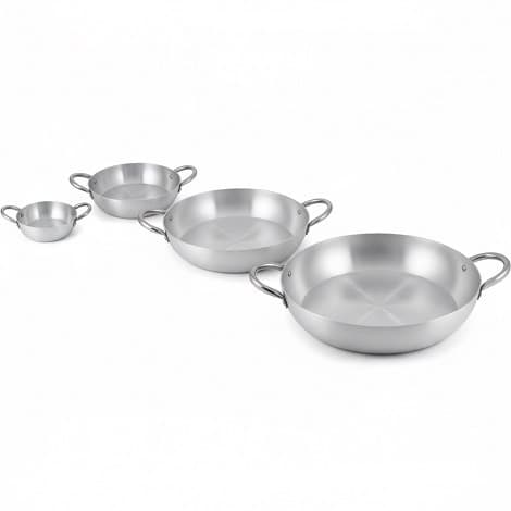 Tegame da Portata in Alluminio con Due Manici (Ø14/16/18/20cm) – Pentolino di Spessore 0,8mm – Linea Liotti