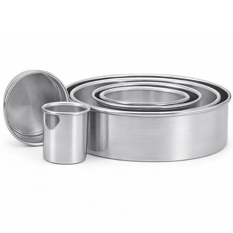 Linea Liotti Tortiera Dritta Tonda Alta per Torta Americana (Ø5/40cm) – Alluminio Puro (H10cm)