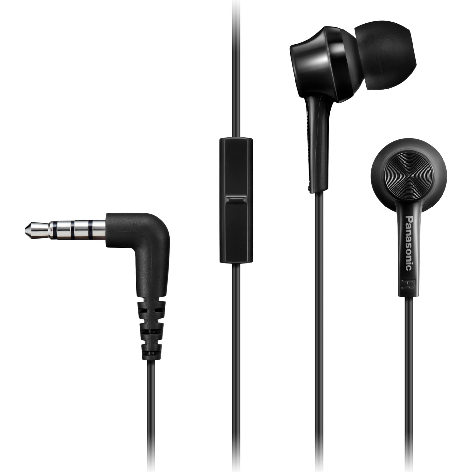 Panasonic Auricolari in-ear con cavo RP-TCM115E-A, Nero GARANZIA ITALIA
