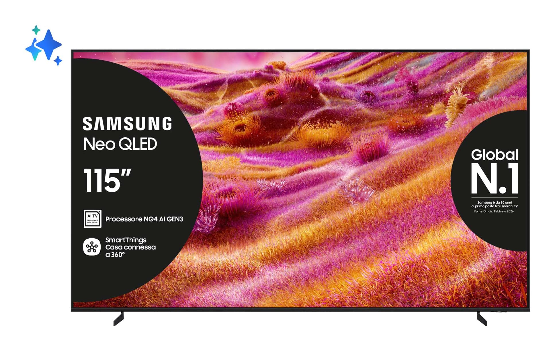 Samsung 115" Neo QLED QN90F 4K Vision AI Smart TV (2025) GARANZIA ITALIA