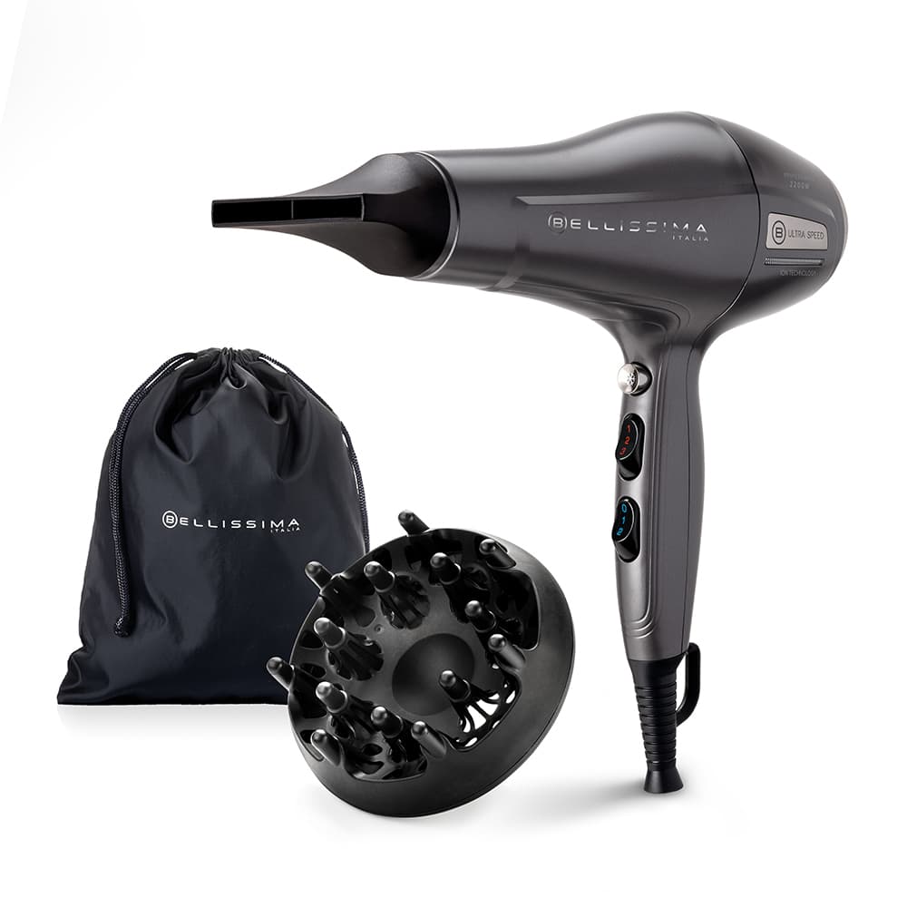 Bellissima 11859 asciuga capelli 2200 W Grigio, Argento GARANZIA ITALIA