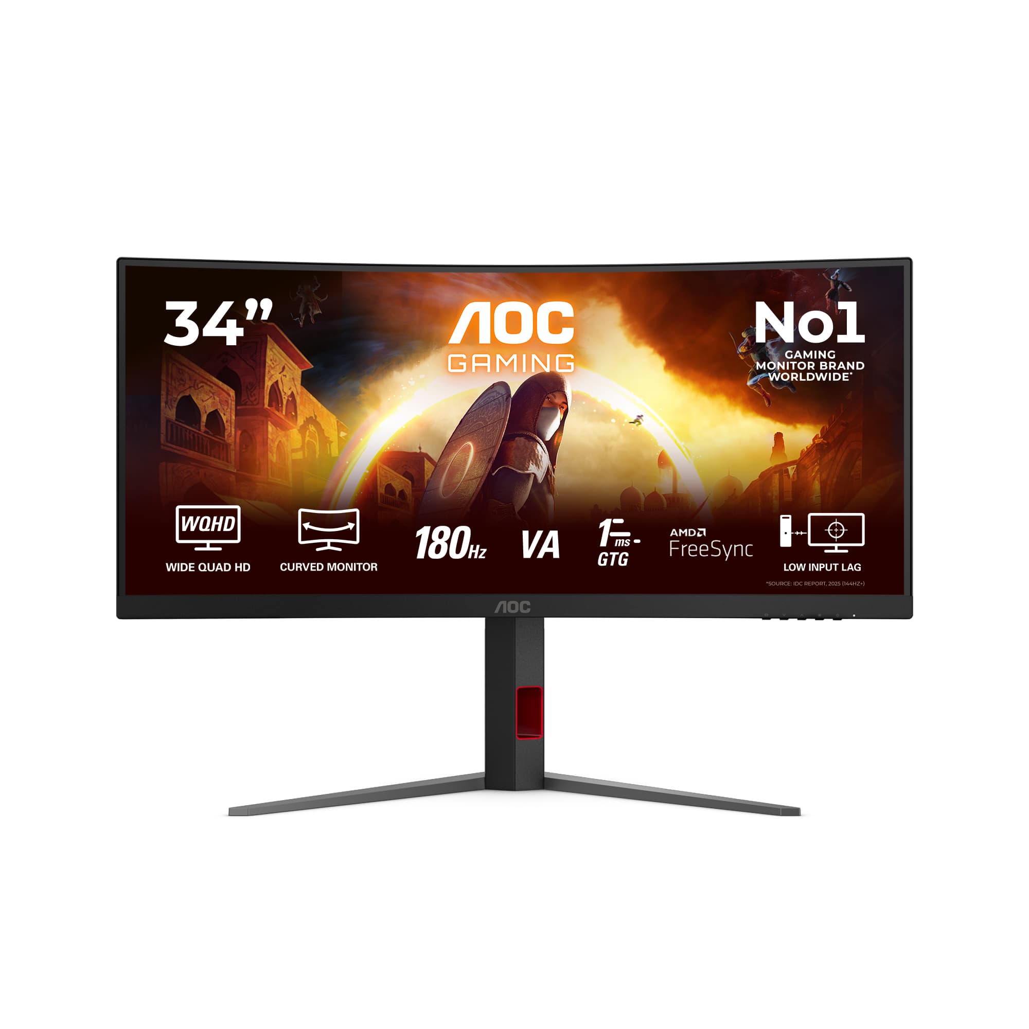 AOC G4 CU34G4/69 Monitor PC 86,4 cm (34") 3440 x 1440 Pixel Nero, Rosso GARANZIA ITALIA