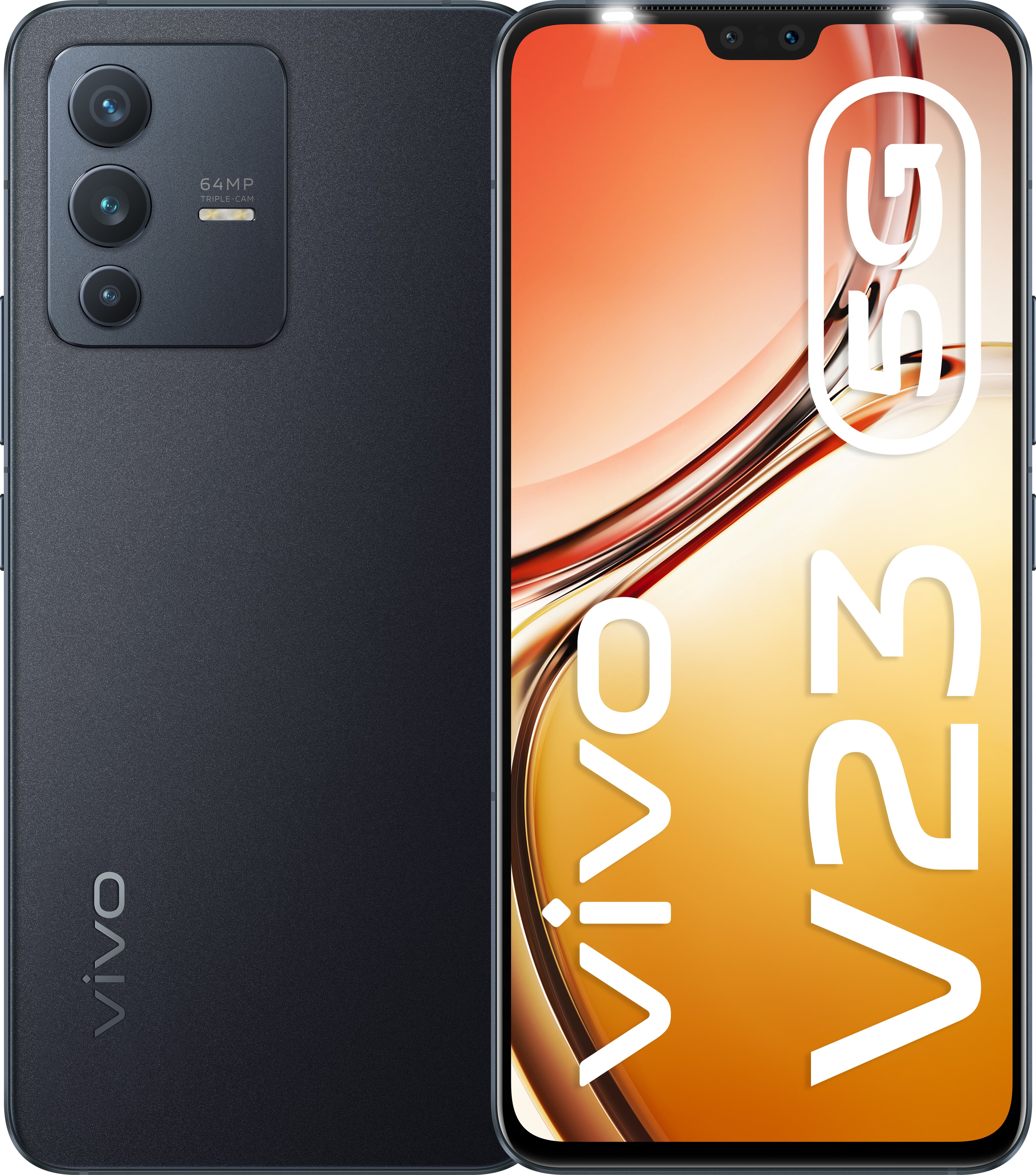 VIVO V23 5G 16,4 cm (6.44") Doppia SIM Android 12 USB tipo-C 12 GB 256 GB 4200 mAh Nero GARANZIA ITALIA