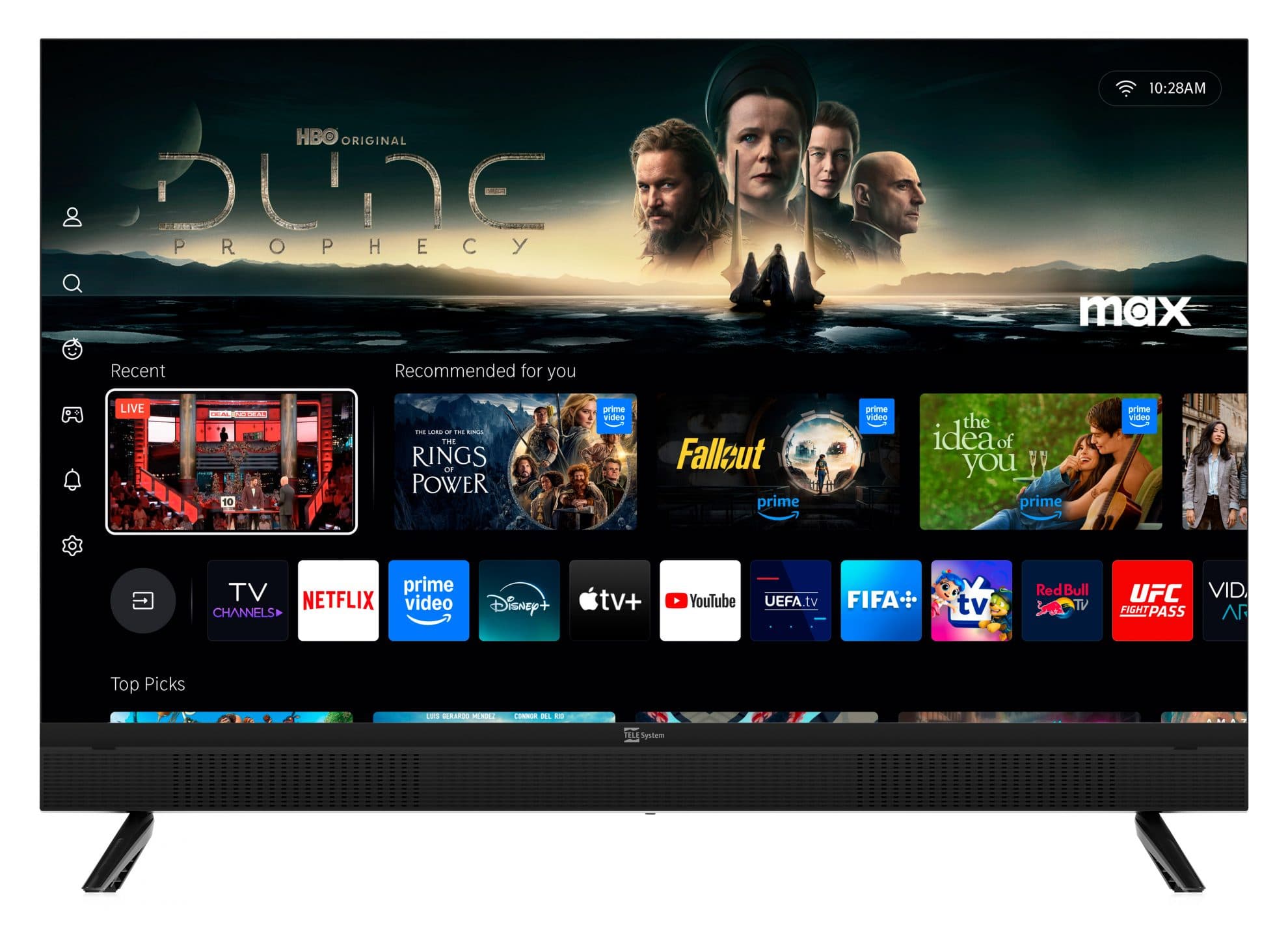 TELE System SONIC 32FL SMV15 81,3 cm (32") HD Smart TV Wi-Fi Nero 200 cd/m² GARANZIA ITALIA