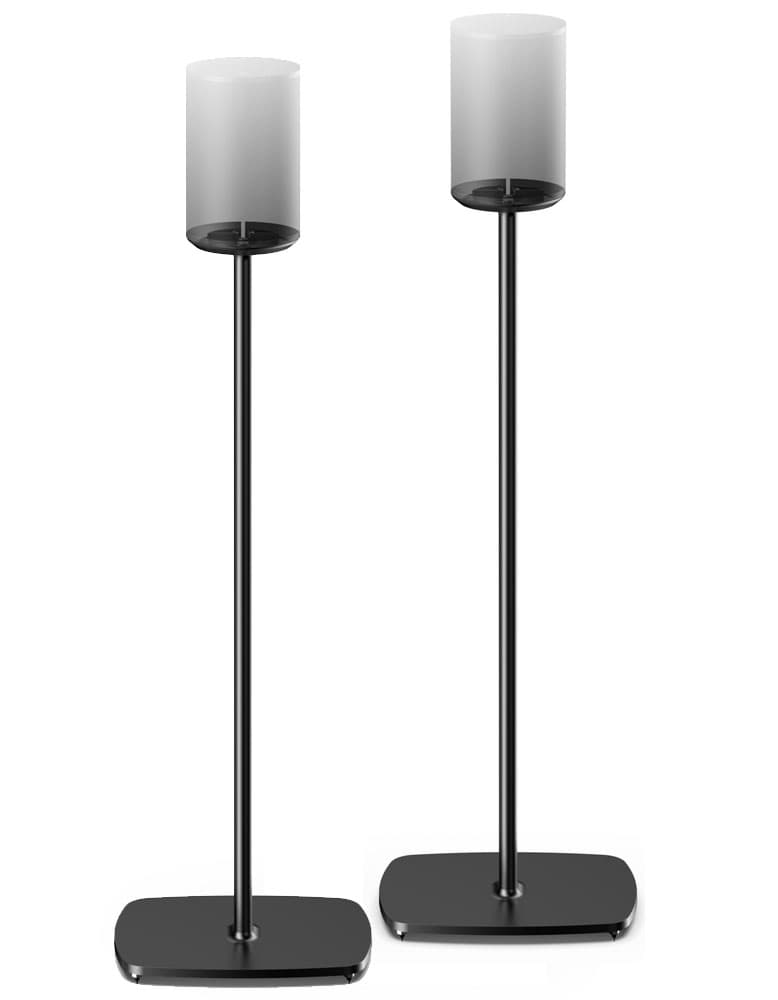 Flexson FLXE100FS2021EU supporto da parete per casse acustiche Pavimento Alluminio, Acciaio Nero GARANZIA ITALIA