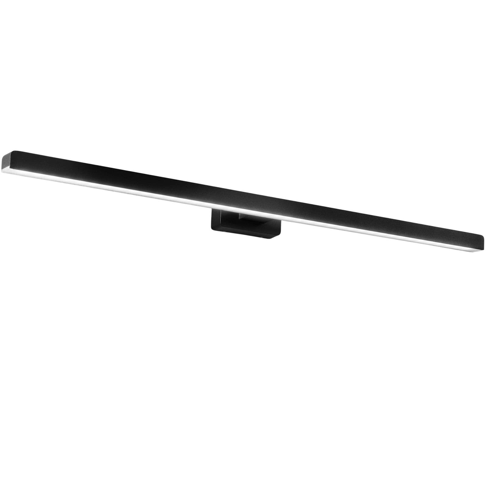 APPLIQUE LED LANCER NERO FISSAGGIO PARETE E SPECCHIO 13W 1000LM 3000K IP54 75x9x4CM