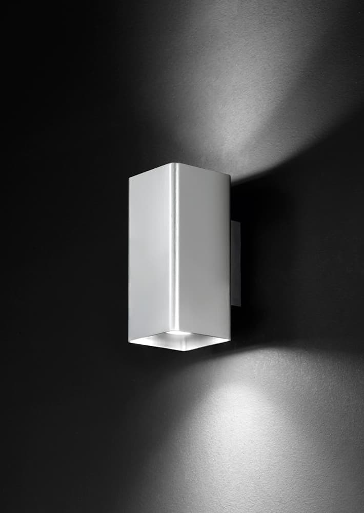 LULU' Applique LED 2X7W 677LM 3000K alluminio cromo spazzolato bioemissione