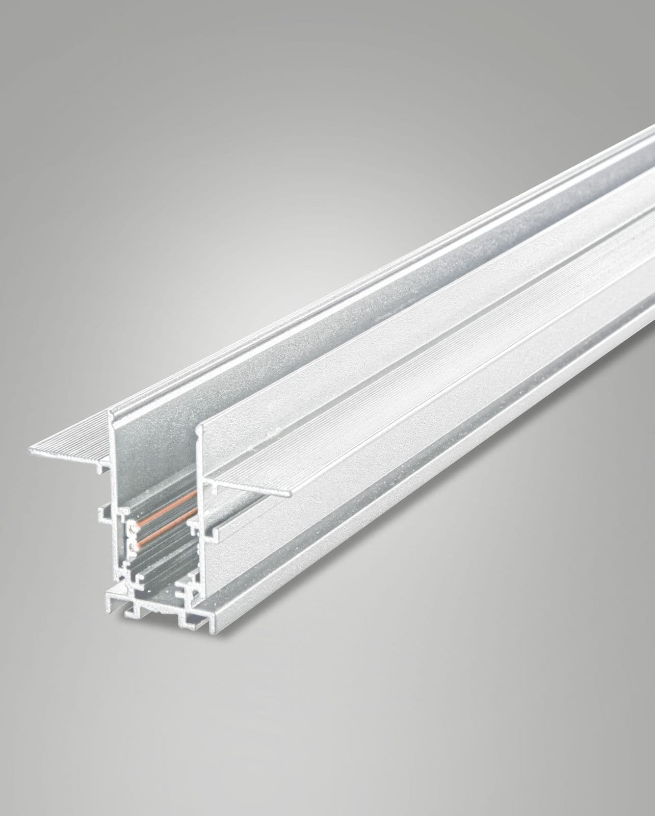BINARIO 48V BIANCO INCASSO L100CM CON TAPPI IP20