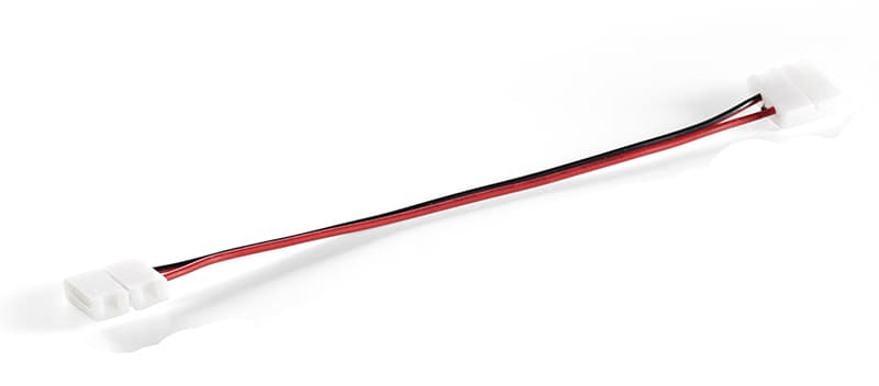 GSTC09- CONNETTORE DOPPIO PER STRISCE LED MONOCOLORE 10MM CAVO 15CM