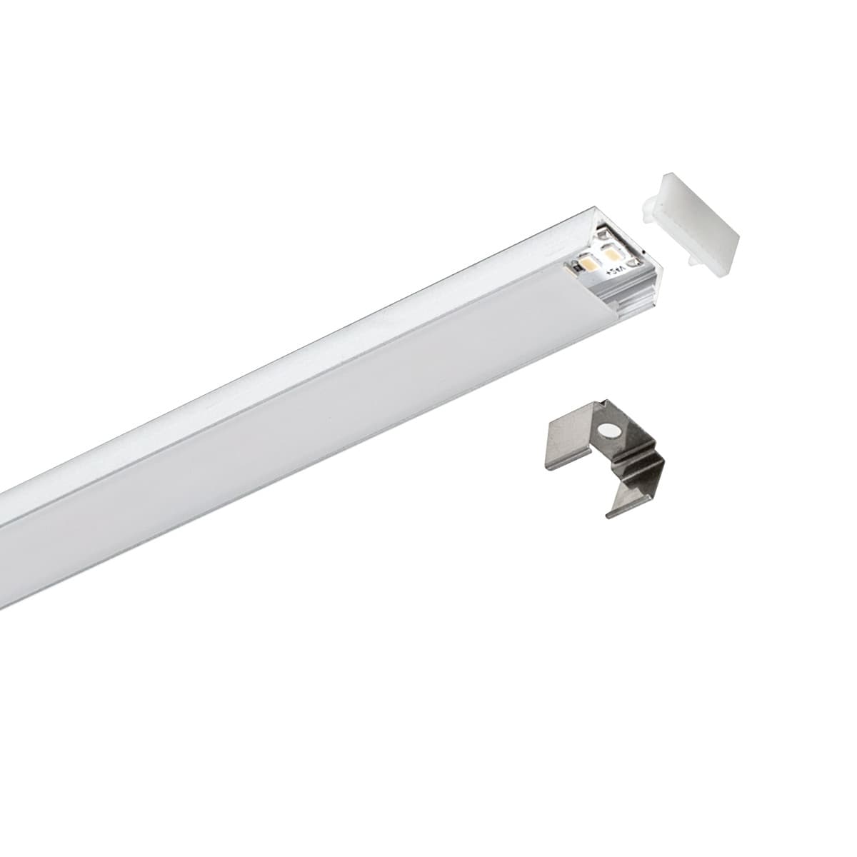 GSTP231- PROFILO IN ALLUMINIO SEZIONABILE PARETE/SOFFITTO/MOBILI CON DIFFUSORE AD INACSTRO COLORE COLORE MT2