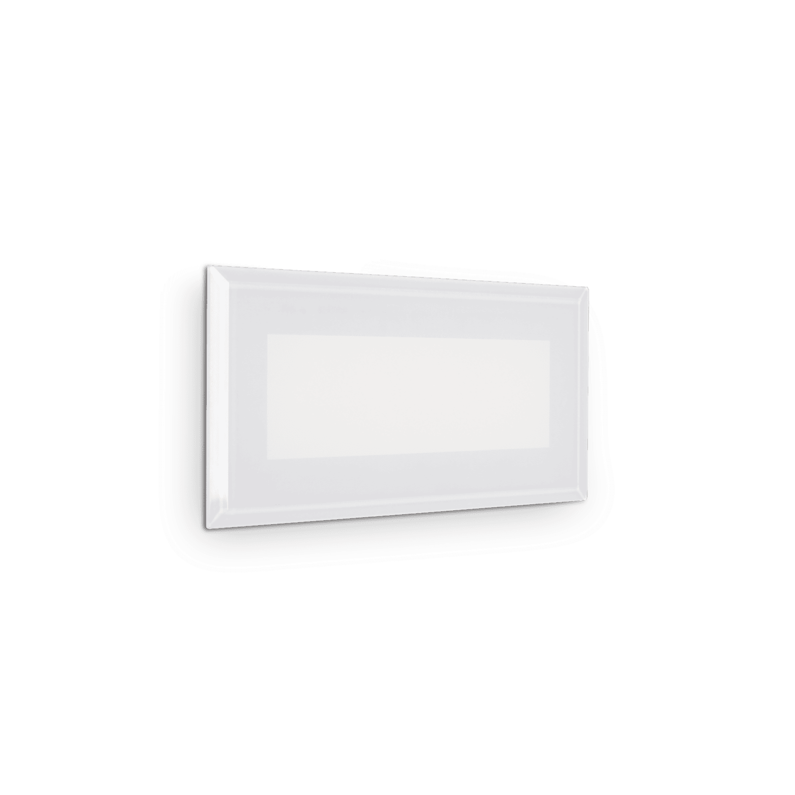 INDIO SEGNAPASSI DA PARETE AD INCASSO IN ALLUMINIO E VETRO IP65 BIANCO LED 3000K 8W 920 lm