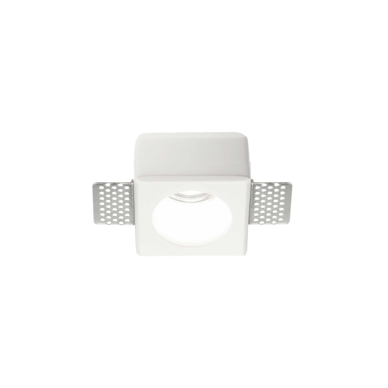SAMBA ROUND FARETTO DA INCASSO 1 LUCE ATTACCO GU10 7,8X7,8CM IN GESSO BIANCO